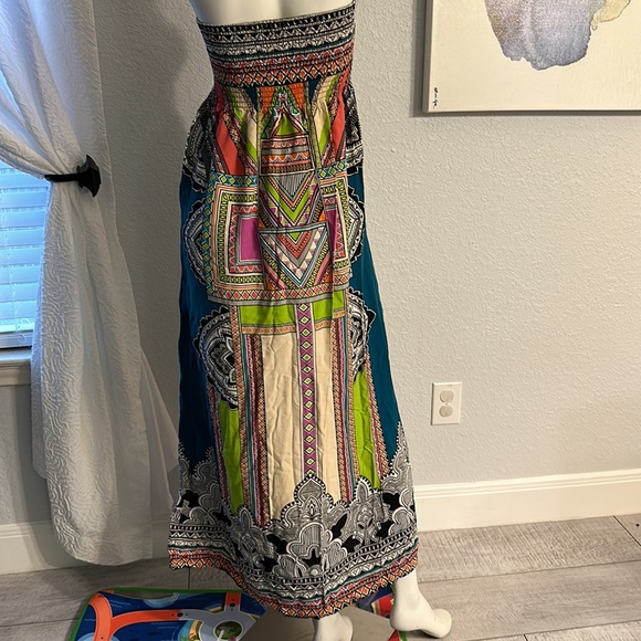 Flying Tomato Ruched Strapless Maxi Dress With Tassel - Picture 4 of 5